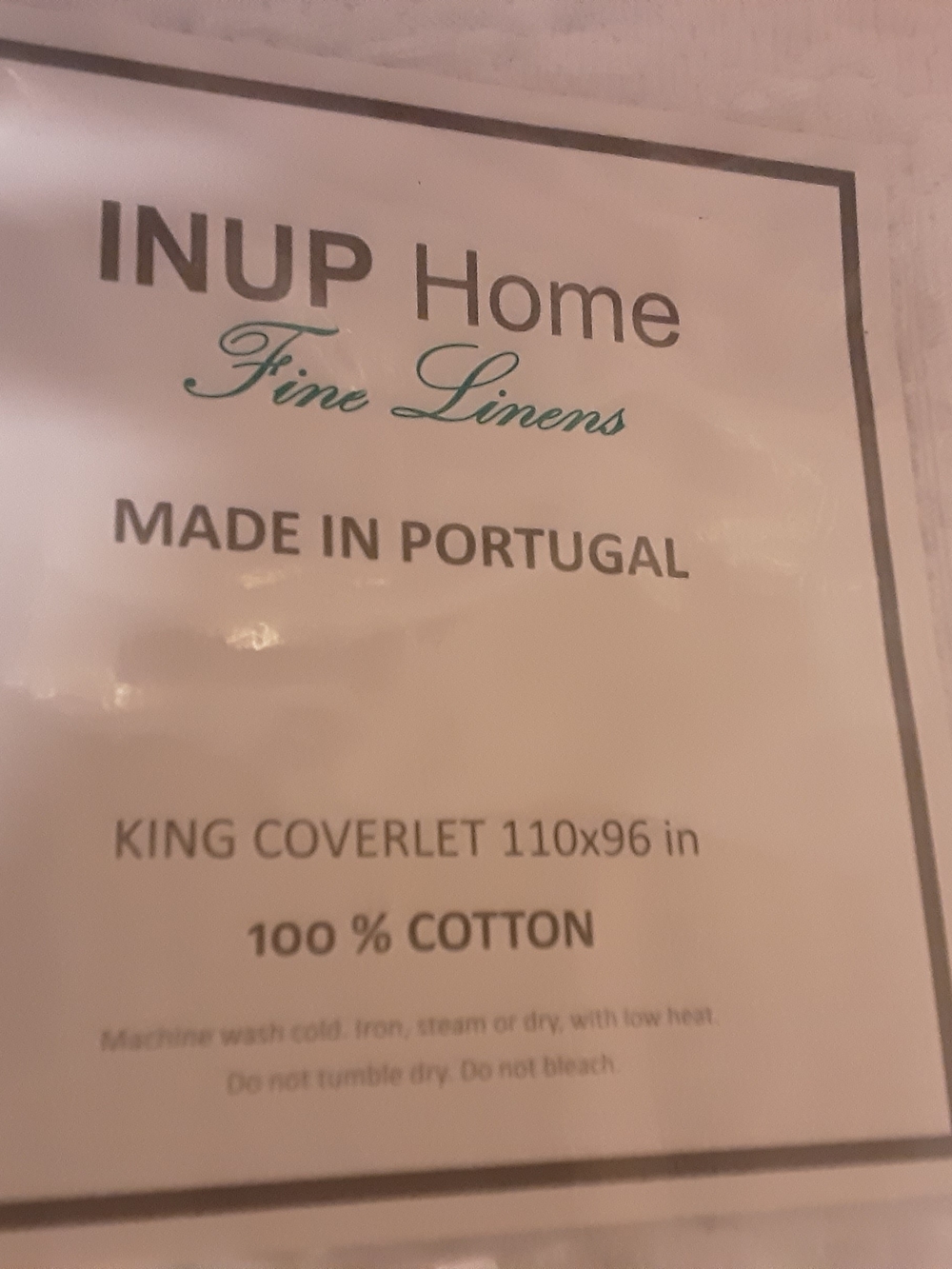 INUP Home Fine Linens King Coverlet - White Cotton